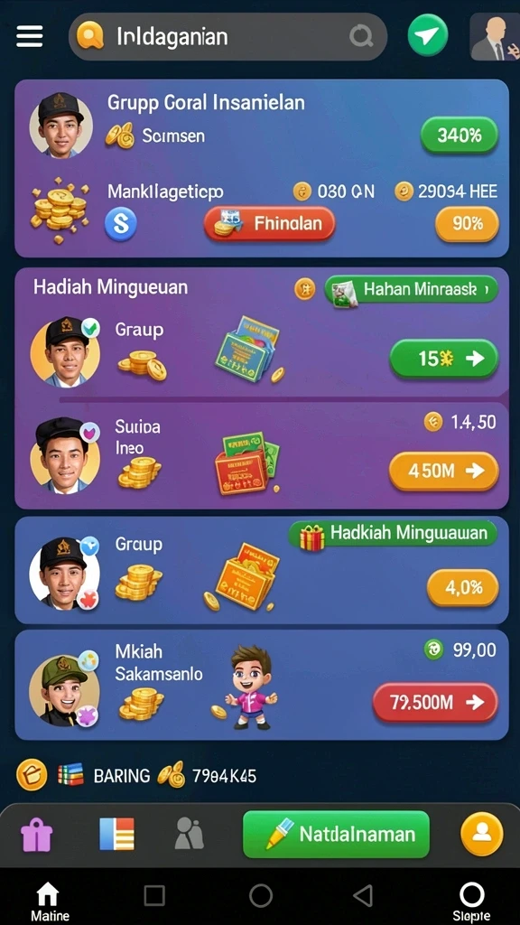 Karakter menarik dengan desain yang unik dan lucu.