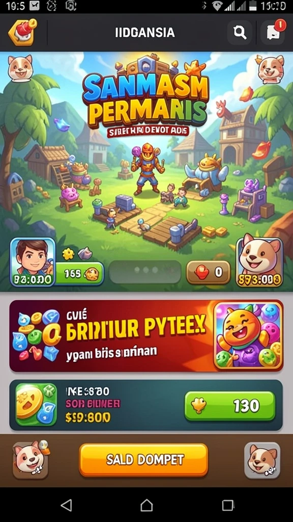Level penuh warna yang membuat pemain betah.
