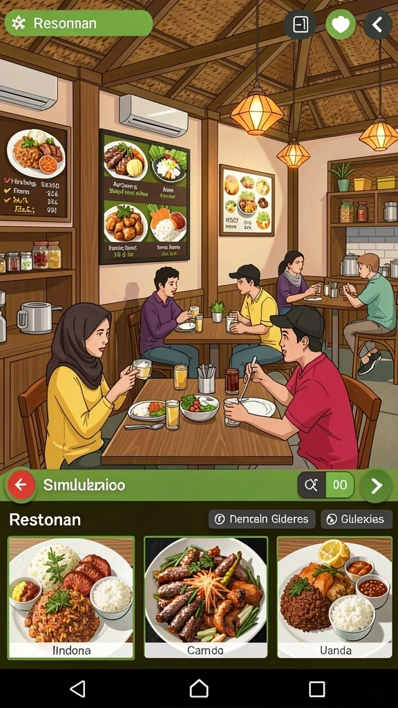 Tangkapan layar pertama menunjukkan antarmuka yang sederhana dan menarik.