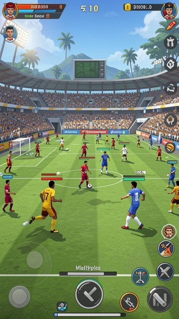 Ilustrasi mode multiplayer yang seru dan interaktif.