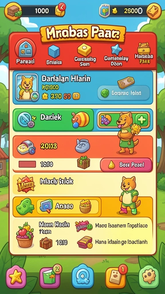 Fitur leaderboard yang menunjukkan peringkat pemain.