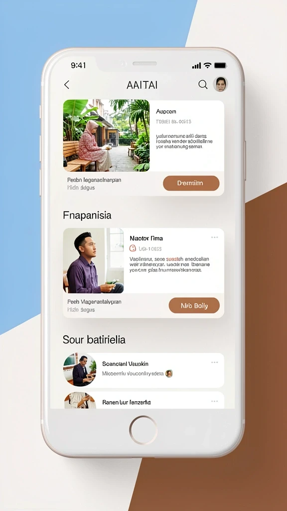 Tampilan menu utama yang modern dan menarik.
