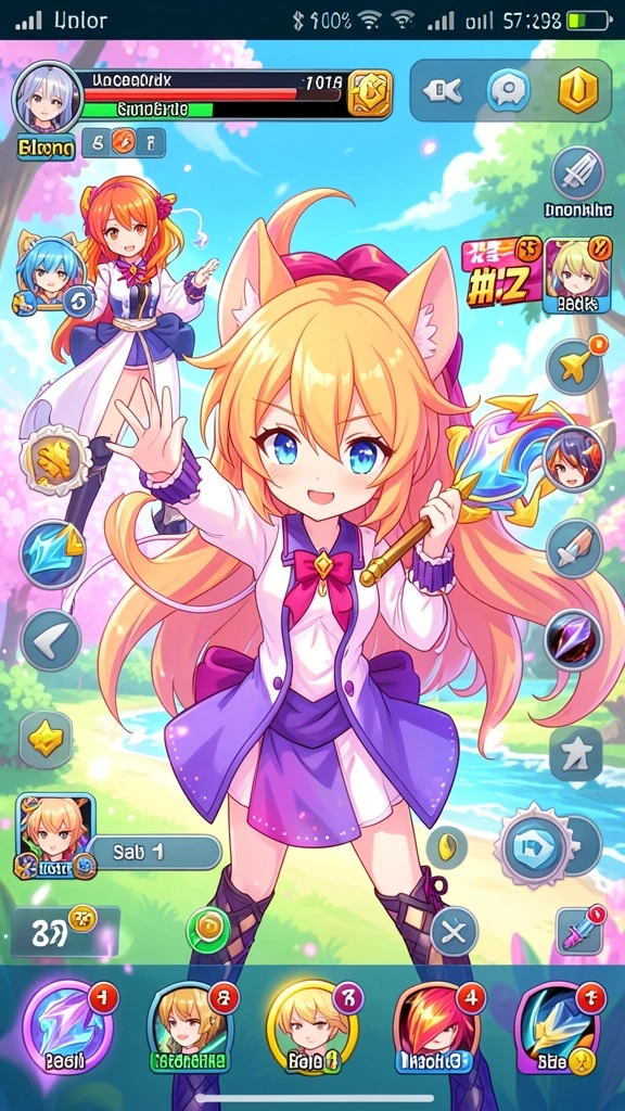 Screenshot menunjukkan tampilan awal gameplay KOSTOTO.