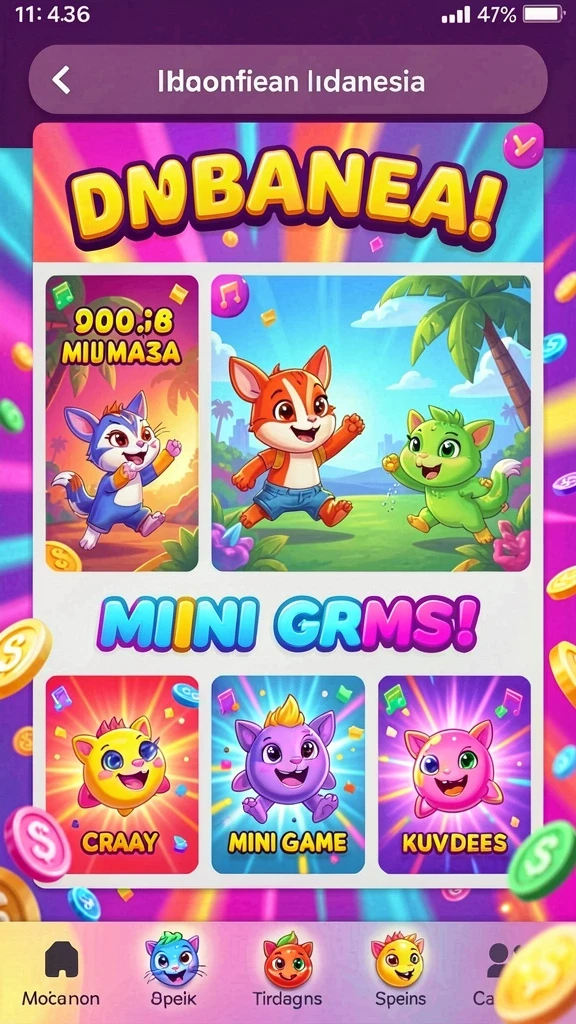 Screenshot karakter yang penuh warna dan detail yang menarik.