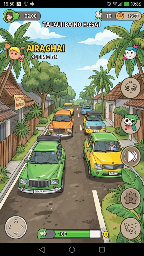 Tampilan karakter yang penuh warna dan menarik.