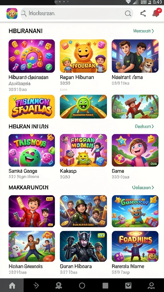 Ilustrasi karakter yang penuh warna dan dinamis.