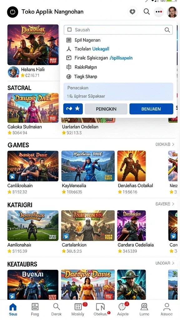 Tampilan awal aplikasi yang menarik.