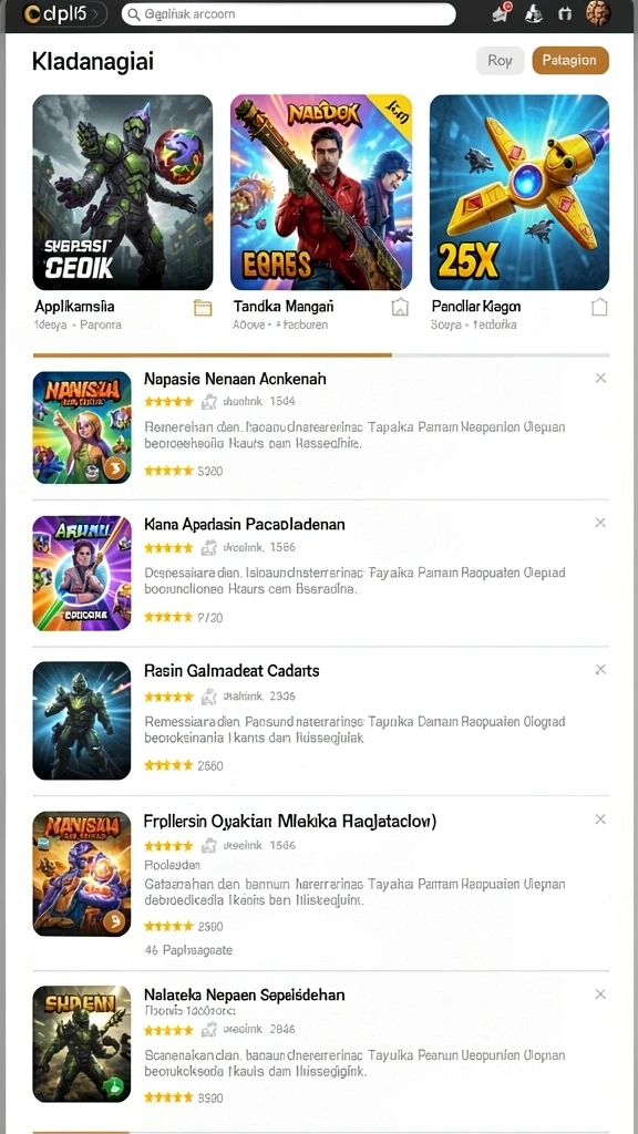 Berbagai mode permainan yang menarik.