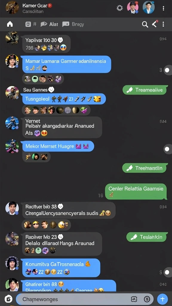 Menunjukkan berbagai karakter yang tersedia untuk dimainkan.