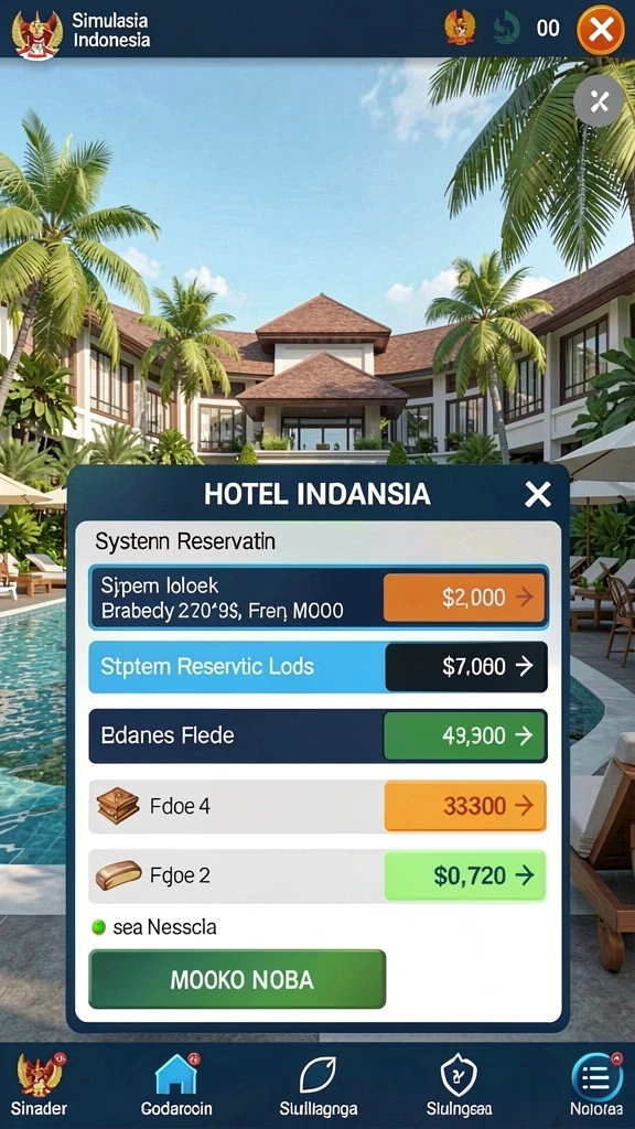 Layar permainan dengan berbagai level menantang.