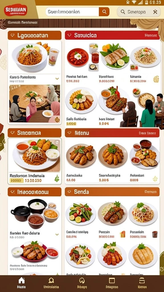 Tampilan antarmuka yang menarik dan modern.